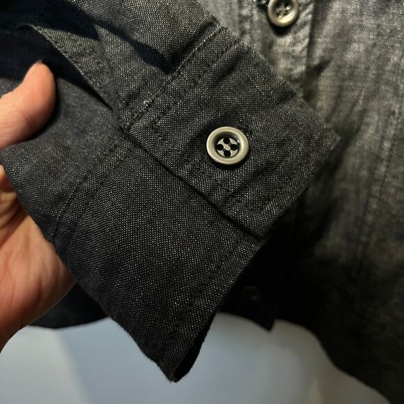 Eileen Fisher Jacket Navy Blue Organic Linen Vacation Casual Preppy Office XL - Picture 3 of 6